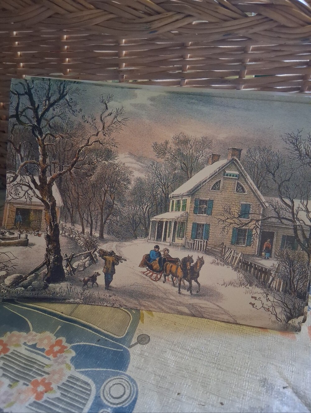 Winter Scene Holiday Card Set For Christmas